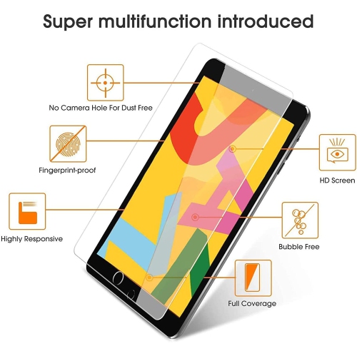 ( KEEGUARD ) Screen Protector for iPad mini 5 and iPad mini 4,Tempered Glass Film for iPad mini 5th/4th Generation (2019/2015 Release) with [9H