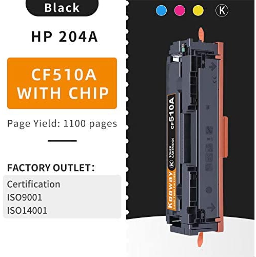 kooway Compatible 204A Toner Cartridge Replacement for HP 204A CF510A CF511A CF512A CF513A for HP Color Laserjet Pro