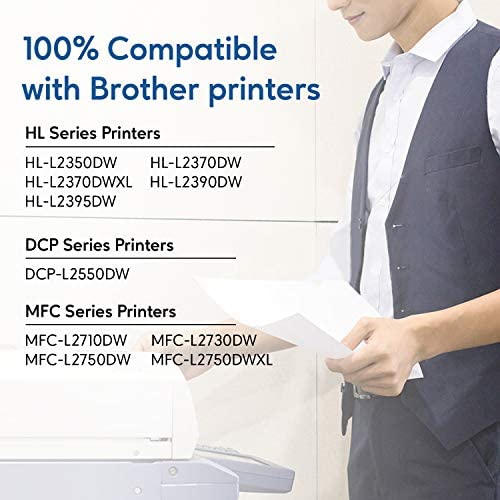 Kogain Replacement for Brother TN760 TN-760 TN730 Toner Cartridge High Yield 2 Pack,Compatible with Brother HL-L2350DW