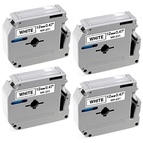 10 PK MK231 MK231 Label Tape Compatible with Brother Ptouch Label