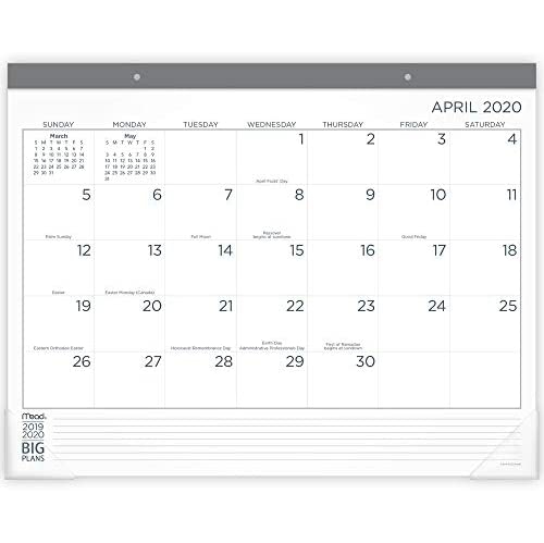 Academic Desk Calendar 2020 2021 Mead Monthly Desk Pad Calendar 21 3 4 X 17 Standard Cam93020 Best Buy Canada