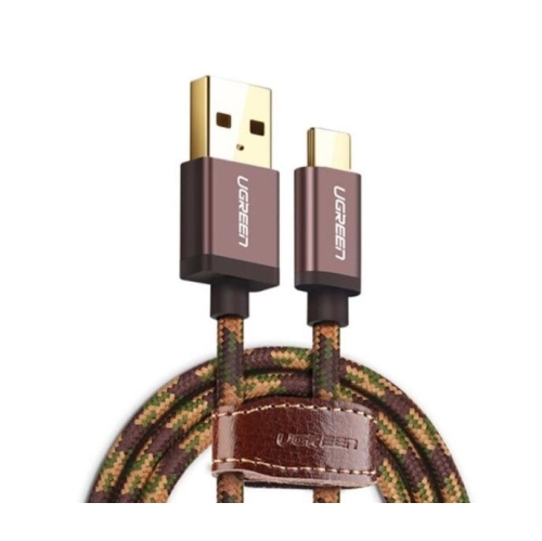 Ugreen Usb 2.0 To Tyec C Data & Charging Cable With Braid Brown 1.5M