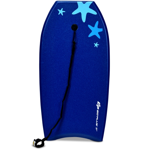 Goplus 37'' Lightweight Super Bodyboard Surfing W/Leash EPS Core Boarding IXPE Starfish
