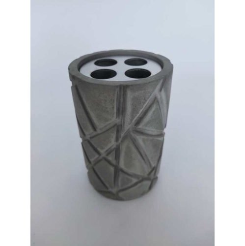 Porte-brosses à dents de salle de bain gris