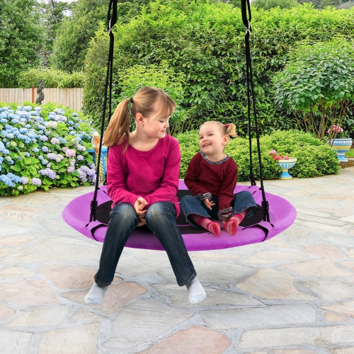 Balançoire à soucoupe volante pour enfants 40&nbsp;po de Costway – Violet