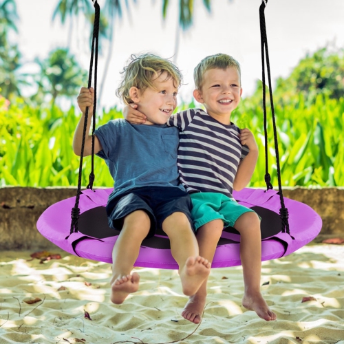 Balançoire à soucoupe volante pour enfants 40&nbsp;po de Costway – Violet