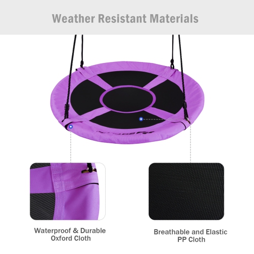 Balançoire à soucoupe volante pour enfants 40&nbsp;po de Costway – Violet