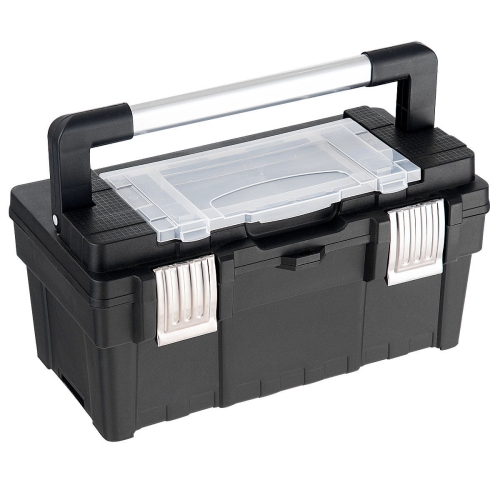 Costway 2-in-1 Rolling Tool Box Set Mobile Tool Chest Storage Organizer Portable Black