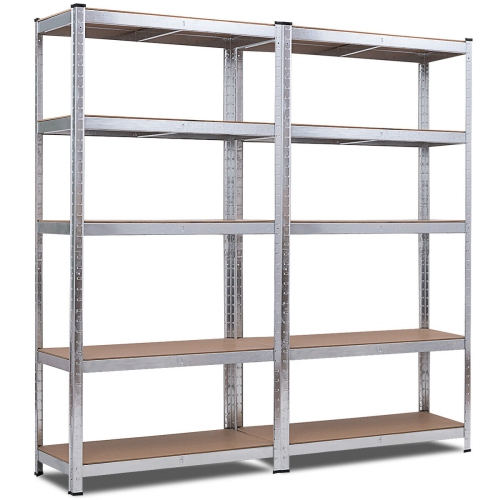 Costway 4 PCS 72-Inch 5-Tier Storage Rack Adjustable Garage Shelf Shelving Unit
