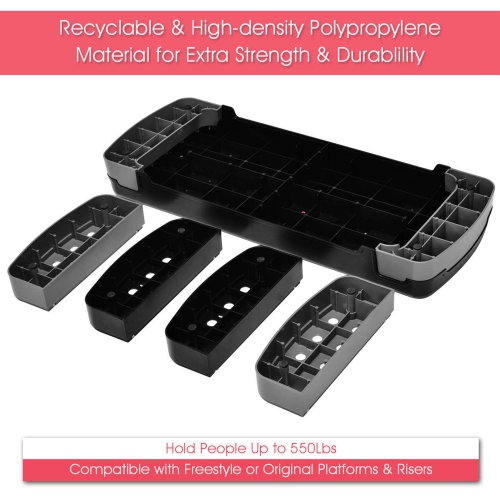 Goplus – simulateur d’escalier d’entraînement aérobie de 32 po avec montants, 4 à 6 po, 8 po