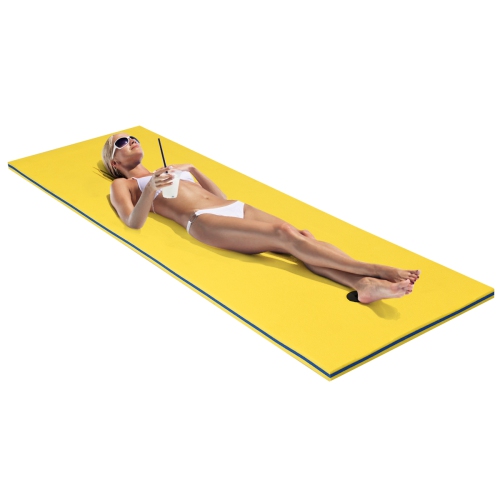 Costway 3-Layer Tear-Resistant Foam Floating Pad Island Water Sports Relaxing
