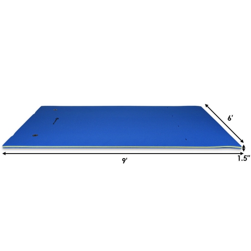 Costway 3 Layer Floating Water Pad Foam Mat Water Recreation Relaxing Tear-resistant 9' x 6'