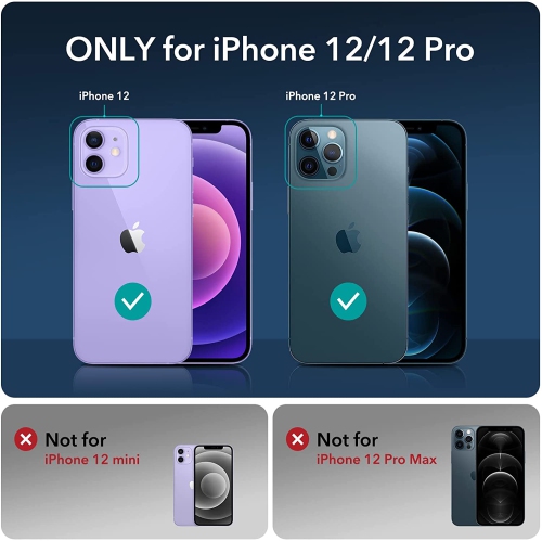 iPhone 12 Case, iPhone 12 Pro Case, Military Grade Protection Phone Case Compatible with iPhone 12, iPhone 12Pro, Hard Polycarbonate + Flexible