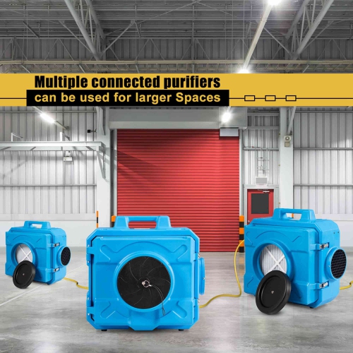 Costway Industrial Commercial HAPE Air Scrubber Negative Air Purifier For 500-2000sq.ft