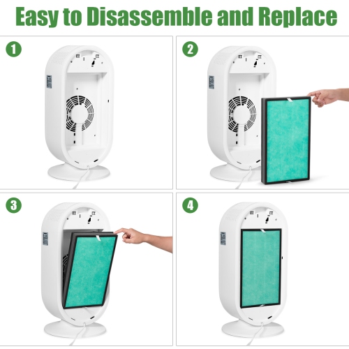 Costway Air Purifier True HEPA Filter Activated Carbon Filter