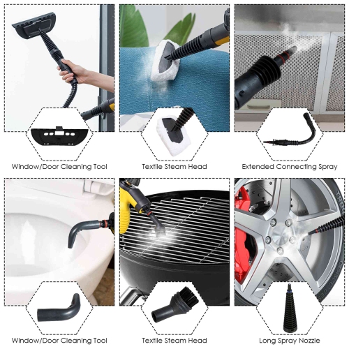 Costway Multifunction Portable Steamer Household Steam Cleaner 1050W W/Attachments