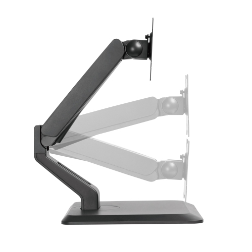 Uplite Ergonomic Free Standing Touch Screen Monitor Stand Fully Adjustable Gas Spring Desk Mount with base for 1 Screen up to 32 inches