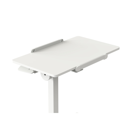 Uplite Height Adjustable Overbed Laptop Desk with Wheels, Rolling Bedside Tray for Office, Hospitable & Home Use - Tilting Sit Stand Desk Cart