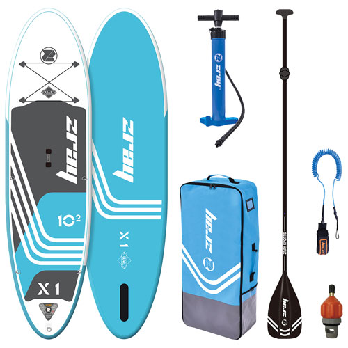 Zray X1-Rider 10'2" Inflatable Stand-Up Paddleboard - Sky Blue/White
