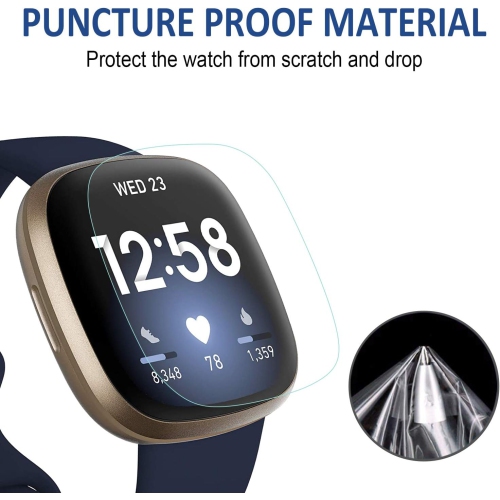 Screen Protector Compatible with Fitbit Versa 4/ Versa 3/ Fitbit Sense Screen Protector LiQuidSkin Film for Fitbit Versa 4/ Fitbit Versa 3/ Fitbit