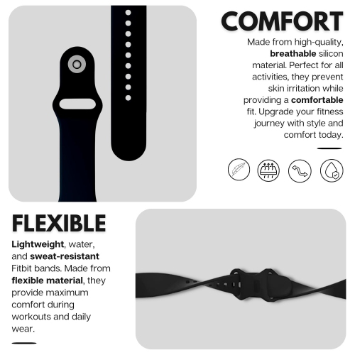 Paquet de 4 bracelets de rechange Premium de Navor - petit bracelet mince à rabat compatible avec les modèles Versa 3/Sense de Fitbit - Bracelet