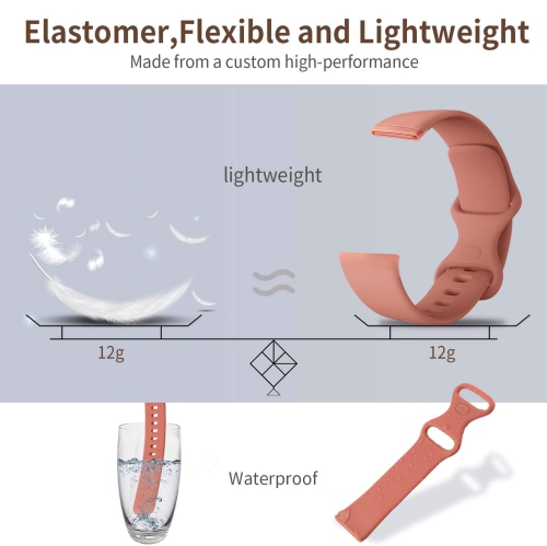 poshei 3 Pack Bands Compatible with Fitbit Versa 3 / Sense for Women and Men,Soft Silicone Sports Bands Replacement Wristban