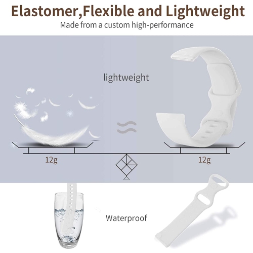 Paquet de 4 bracelets de petite taille pour Sense/Versa 3 de Fitbit pour femmes et hommes, bracelet sport en silicone souple