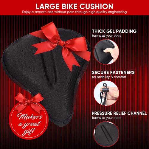 Housse de selle en gel, très grand coussin de vélo en gel Arespark avec housse imperméable pour selle, confortable