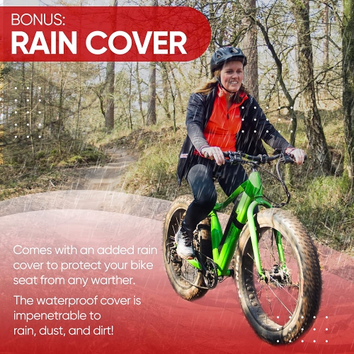 Housse de selle en gel, très grand coussin de vélo en gel Arespark avec housse imperméable pour selle, confortable