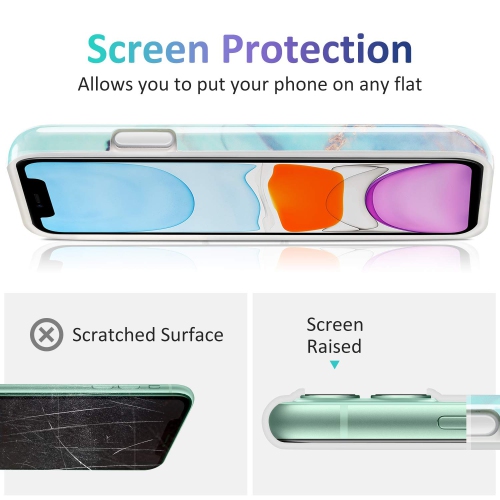 iPhone 12 Case,iPhone 12 Pro Case 6.1 inch,EMZHOLE Sparkle Glitter Marble Soft TPU Rubber Glossy Slim Silicone Phone Case Co