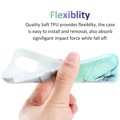 iPhone 12 Case,iPhone 12 Pro Case 6.1 inch,EMZHOLE Sparkle Glitter Marble Soft TPU Rubber Glossy Slim Silicone Phone Case Co