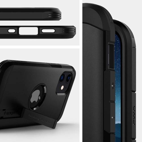 Spigen Tough Armor Works with Apple iPhone 12/ iPhone 12 Pro Case - Black