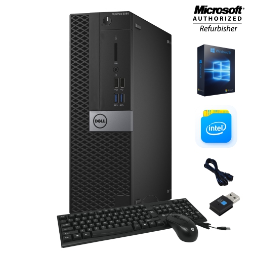 Refurbished - Dell Optiplex 5050 SFF Desktop Computer Intel i5 6th Gen 16GB RAM New 256GB SSD Windows 10 Home WiFi HDMI