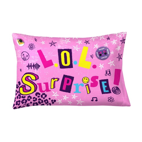 LOL Surprise Pillowcase LOL Rock Reversible Pillowcase for Kids - inch (1 Piece Pillow Case Only)