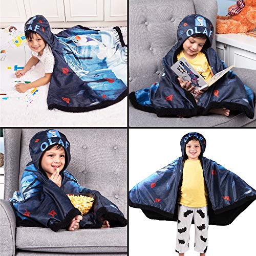 Kids Bedding Super Soft and Cozy Snuggle Wrap Hoodie Blanket, 55" x 31", Disney Frozen 2 Olaf