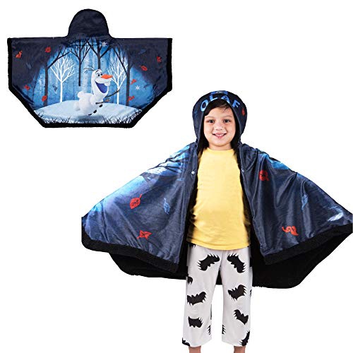 Kids Bedding Super Soft and Cozy Snuggle Wrap Hoodie Blanket, 55" x 31", Disney Frozen 2 Olaf