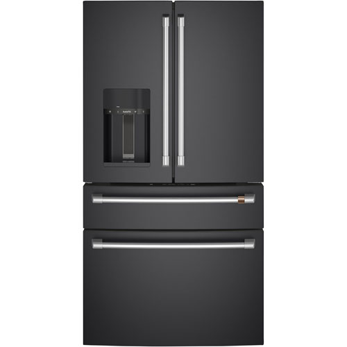 Café 36" 27.8 Cu. Ft. French Door Refrigerator w/ Water & Ice Dispenser - Matte Black