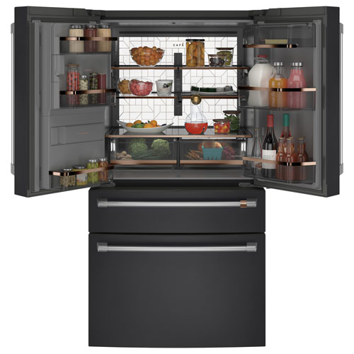 Café 36" 27.8 Cu. Ft. French Door Refrigerator w/ Water & Ice Dispenser - Matte Black