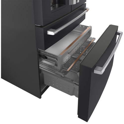 Café 36" 27.8 Cu. Ft. French Door Refrigerator w/ Water & Ice Dispenser - Matte Black