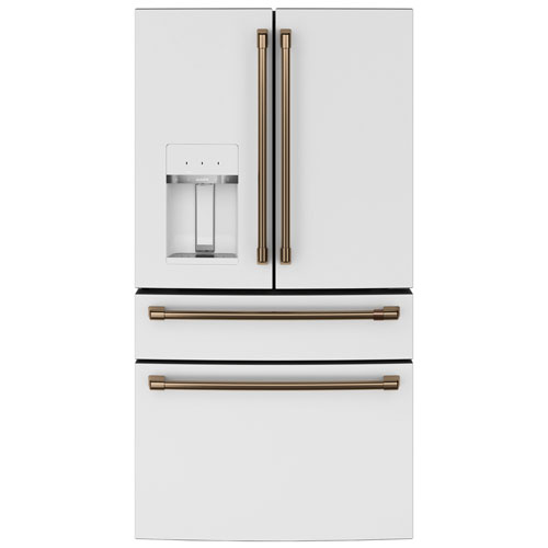 Café 36" 27.8 Cu. Ft. French Door Refrigerator w/ Water & Ice Dispenser - Matte White