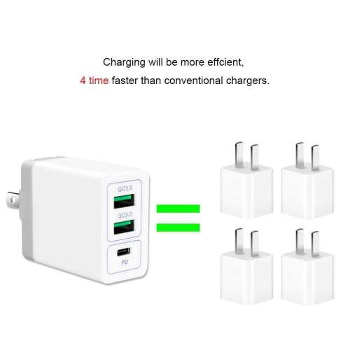 Quick Charge 3.0 USB Fast Wall Charger,Travel Fast Charger Adapter QC2.0 Block Plug for iPhone SamsungLG&More
