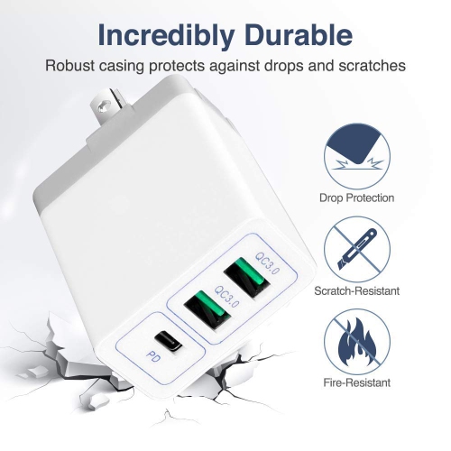 Quick Charge 3.0 USB Fast Wall Charger,Travel Fast Charger Adapter QC2.0 Block Plug for iPhone SamsungLG&More