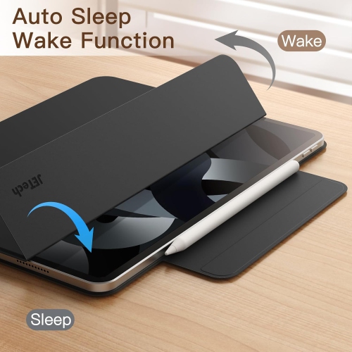 Étui magnétique pour iPad Air 11 M3/M2, iPad Air 5/4 (2022/2020 10,9"), iPad Pro 11 (2018), étui intelligent mince en cuir PU, veille/réveil