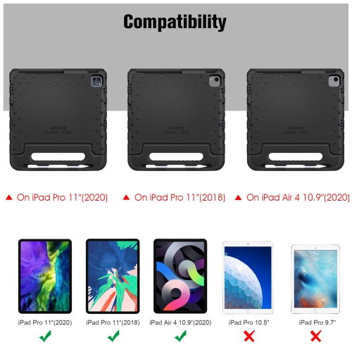 Fintie Case for iPad Air 4th Gen 10.9", iPad Pro 11" 2020 & 2018 Supports 2nd Gen Pencil Charging - Kiddie Series Lightwei