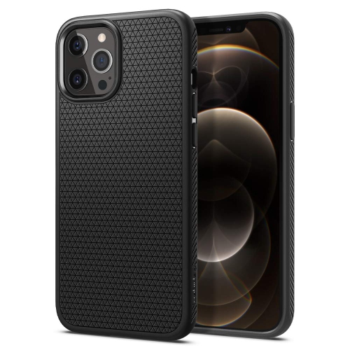 Spigen Liquid Air Works with Apple iPhone 12 Case/iPhone 12 Pro Case - Matte Black