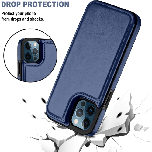 iPhone 12 Pro Case, PU Leather Compatible with iPhone 12 Case Card Holder Shockproof Slim Cover for iPhone 12 Pro 6.1 Inch