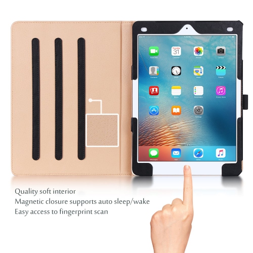 iPad – Étui folio Pro 9.7 avec support en cuir ProCase pour Apple iPad Pro de 9.7 po, étui 2016, avec plusieurs ANGL