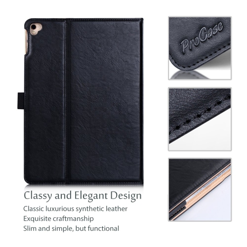 iPad – Étui folio Pro 9.7 avec support en cuir ProCase pour Apple iPad Pro de 9.7 po, étui 2016, avec plusieurs ANGL