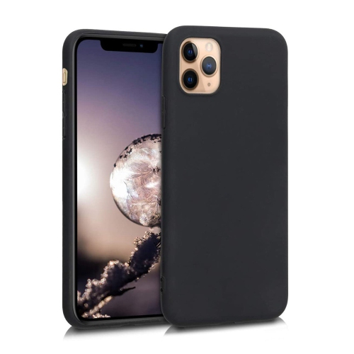 【CSmart】 Étui de protection arrière ultra fin et souple en silicone TPU Jelly pour iPhone 12 / 12 Pro, Noir