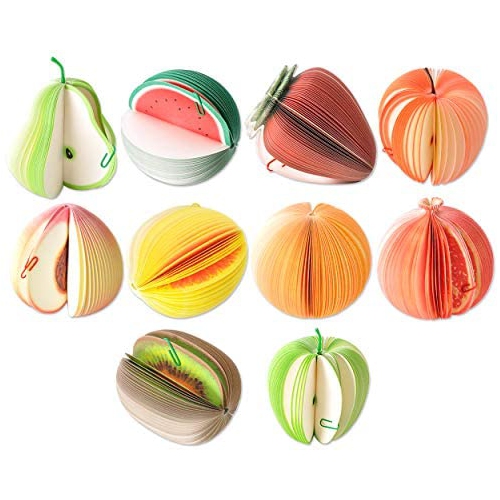 DS DISTINCTIVE STYLE 10 Styles 3D Fruit Shaped Portable Mini Notes Memo Scratch Pads Paper Notepads